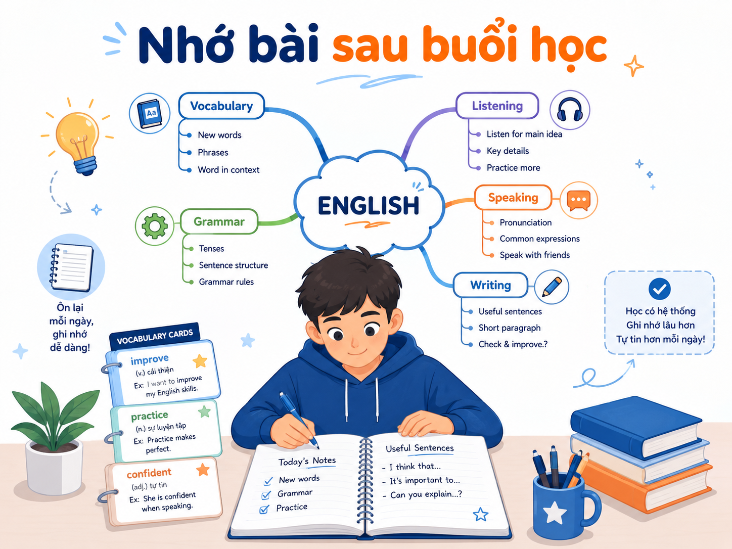 Nhớ bài sau buổi học